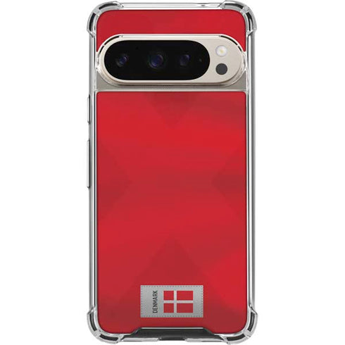 Denmark Soccer Flag Pixel 9/9 Pro Clear Case